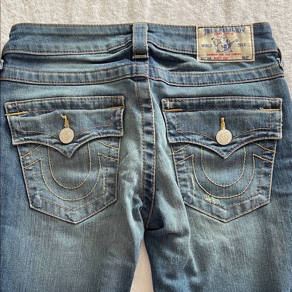 True Religion Women's Classic Blue Boot Cut Jeans